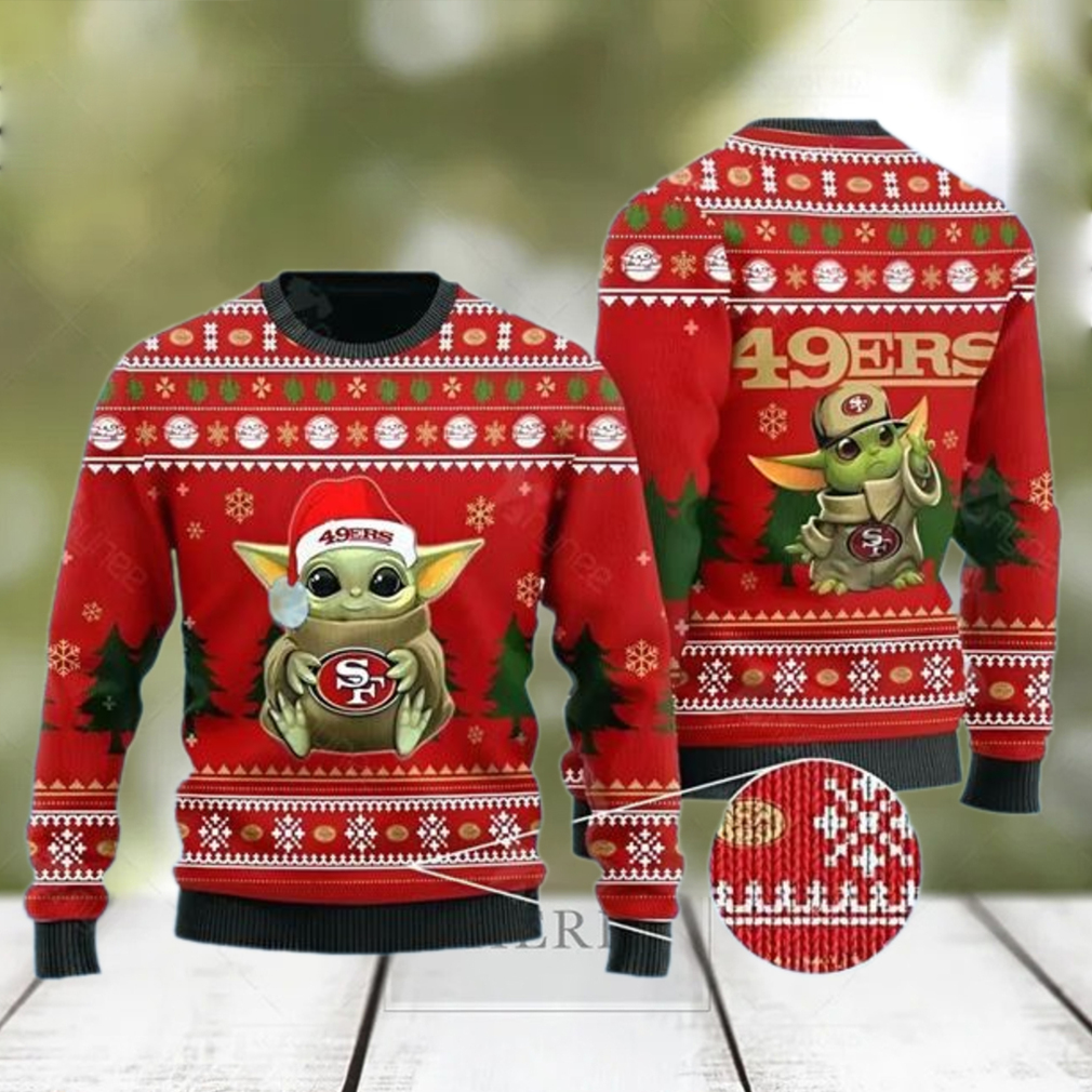 Baby Yoda San Francisco 49ers Christmas Ugly Sweater Baby Yoda San Francisco 49ers Christmas Ugly Sweater