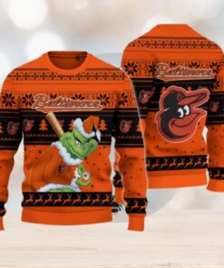 Baltimore Orioles Grinch Christmas Ugly Sweater