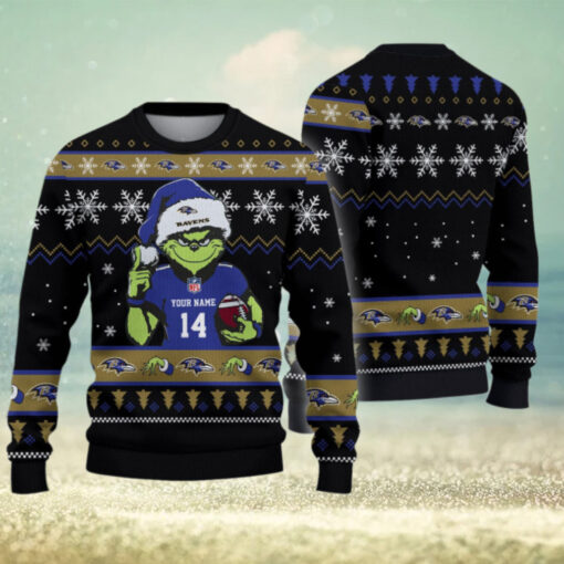 Baltimore Ravens Custom Chrismas Ugly Sweater