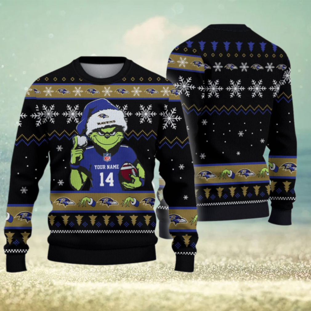 Baltimore Ravens Custom Chrismas Ugly Sweater Baltimore Ravens Custom Chrismas Ugly Sweater