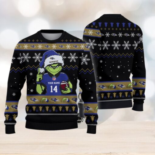 Baltimore Ravens Custom Chrismas Ugly Sweater
