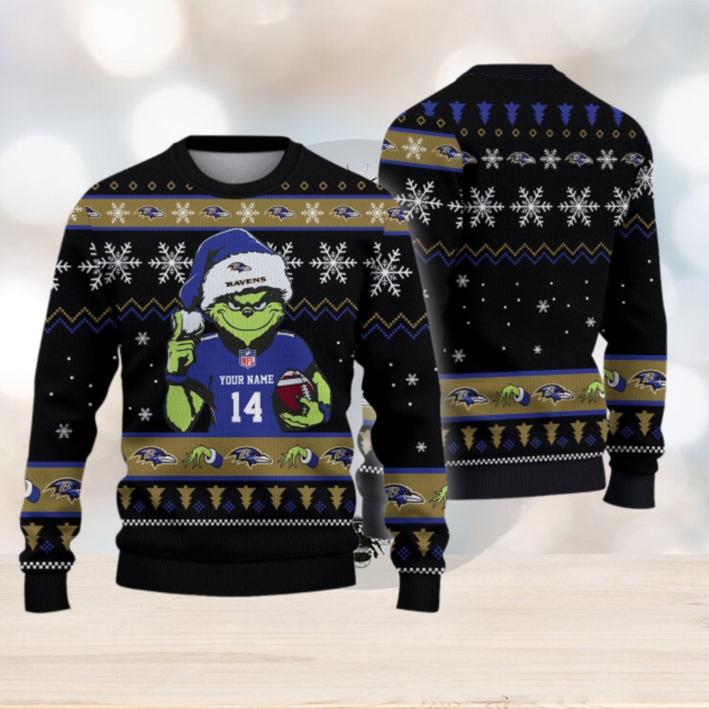 Baltimore Ravens Custom Chrismas Ugly Sweater Baltimore Ravens Custom Chrismas Ugly Sweater