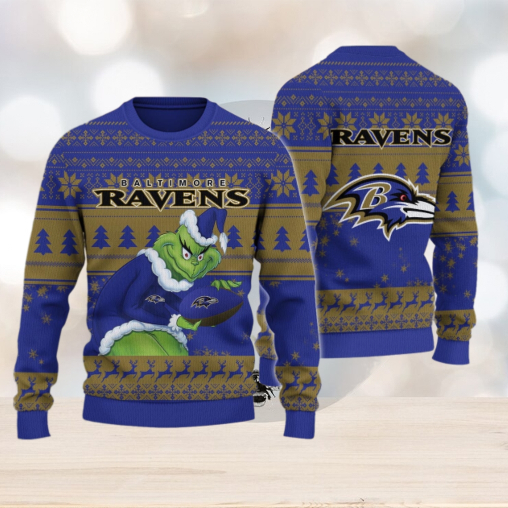 Baltimore Ravens Grinch Ugly Christmas Sweater Baltimore Ravens Grinch Ugly Christmas Sweater