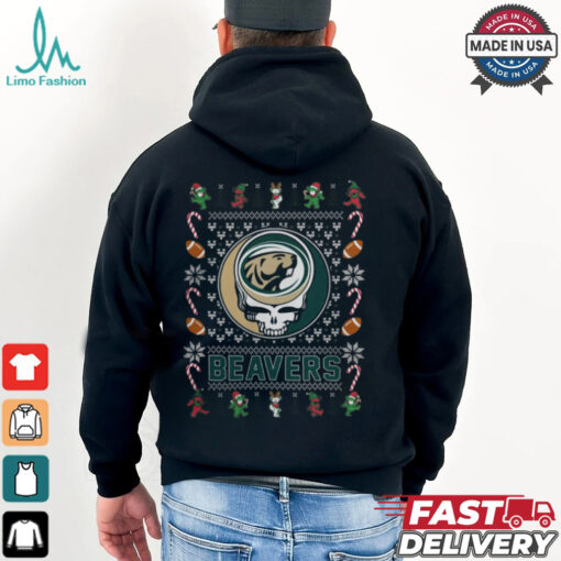 Bemidji State Beavers x Grateful Dead Christmas Ugly Sweater Black Merch Shirt