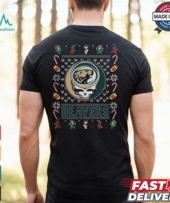 Bemidji State Beavers x Grateful Dead Christmas Ugly Sweater Black Merch Shirt