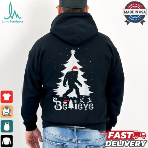 Bigfoot Christmas Gifts For Men Boys Girls Funny Christmas T Shirt Recovered