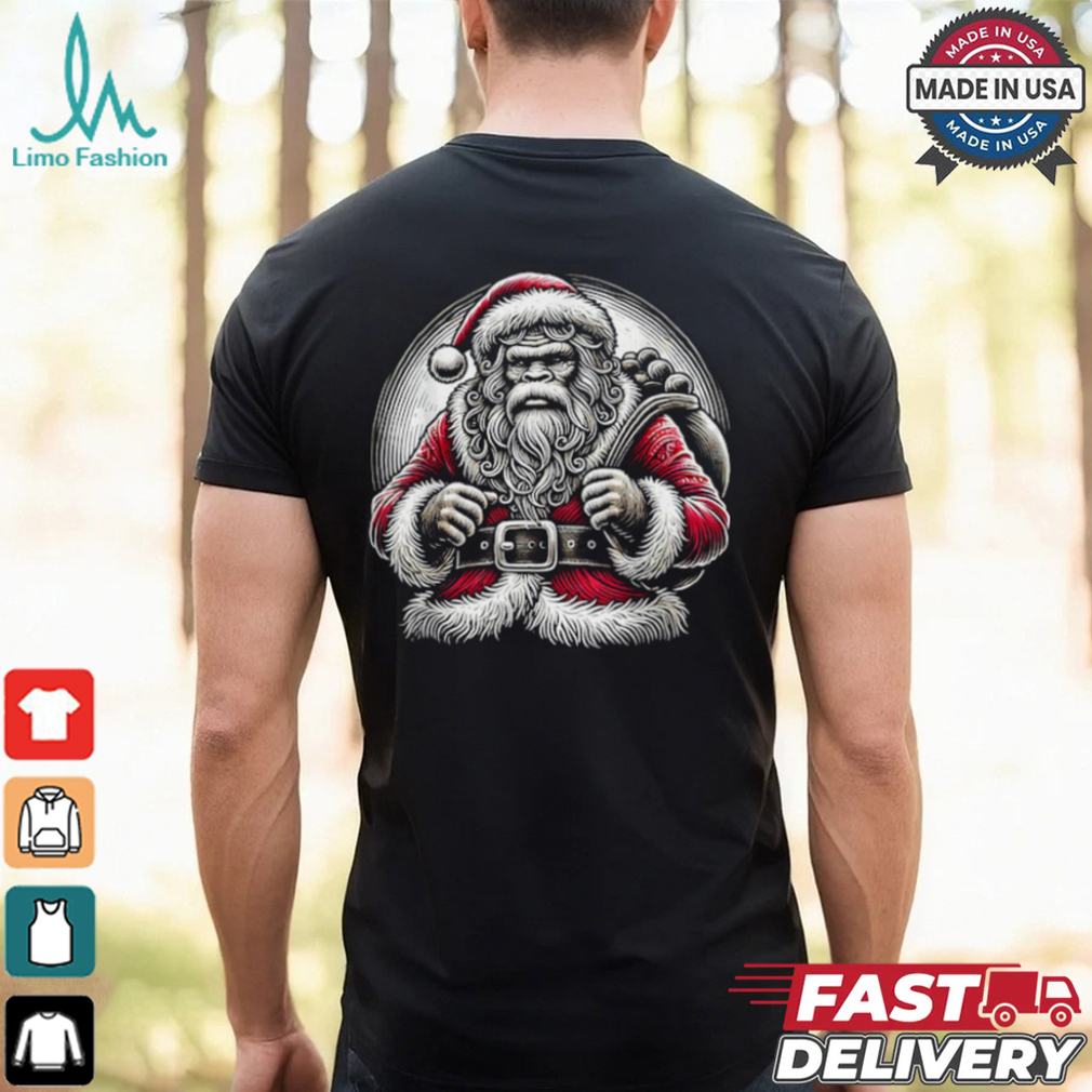 Bigfoot Sasquatch Santa Claus Christmas T Shirt Recovered Bigfoot Sasquatch Santa Claus Christmas T Shirt Recovered