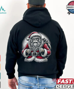 Bigfoot Sasquatch Santa Claus Christmas T Shirt Recovered