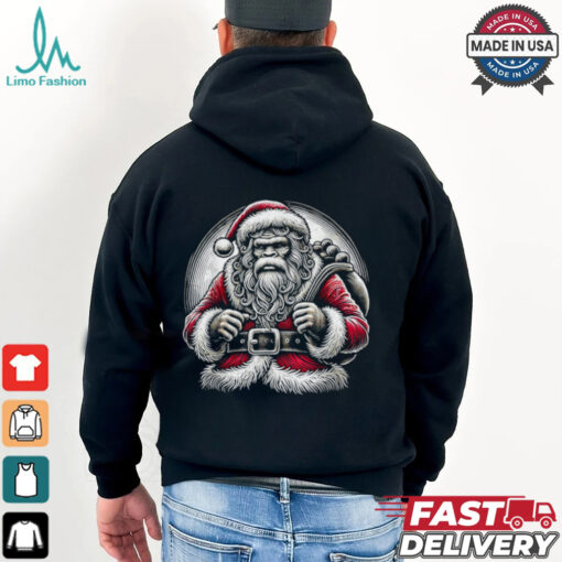 Bigfoot Sasquatch Santa Claus Christmas T Shirt Recovered