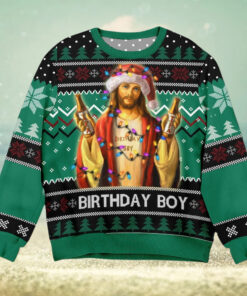 Birthday Boy Jesus Ugly Christmas Sweater Unisex
