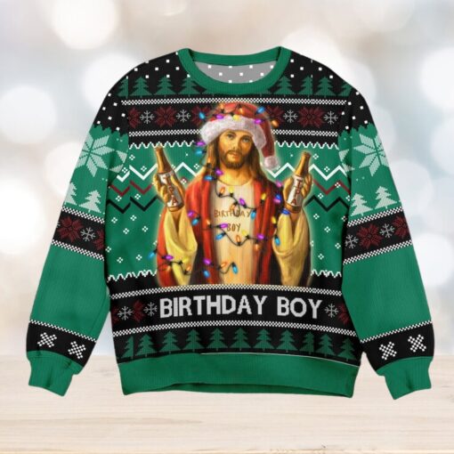 Birthday Boy Jesus Ugly Christmas Sweater Unisex