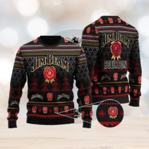 Black Jim Beam Christmas Ugly Sweater
