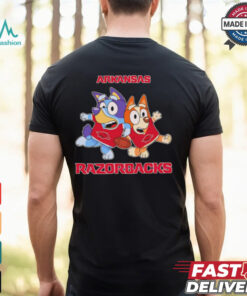 Bluey Bingo fan of Arkansas Razorbacks shirt
