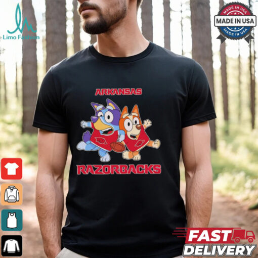 Bluey Bingo fan of Arkansas Razorbacks shirt