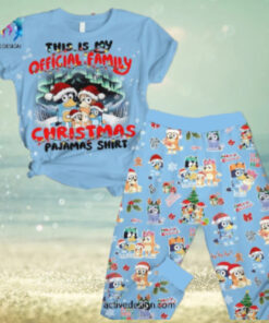 Bluey This Is My Official Family Christmas Pajamas Set