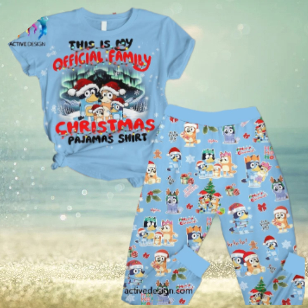 Bluey This Is My Official Family Christmas Pajamas Set Bluey This Is My Official Family Christmas Pajamas Set