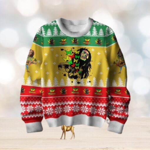 Bob Marley Reggae Chirstmas Gifts 2024 Xmas For Family And Friends Ugly Sweater
