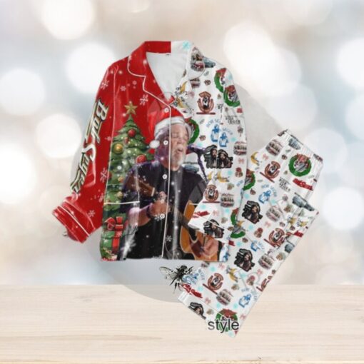 Bob Seger Merry Christmas Button Down Pajamas Set
