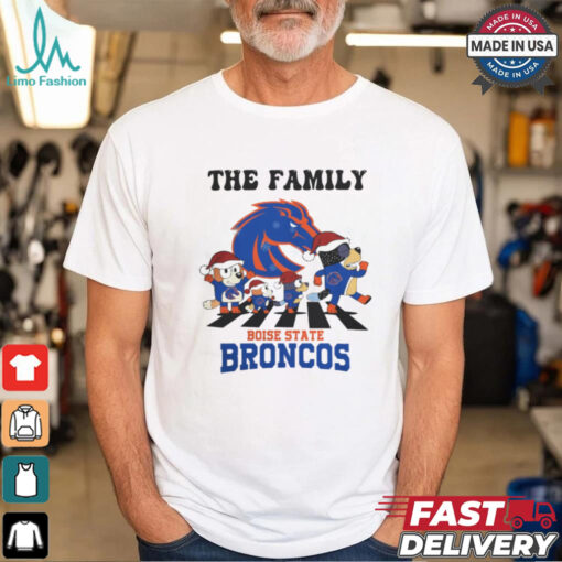 Boise State Broncos X Family Bluey Merry Christmas 2024 Shirt