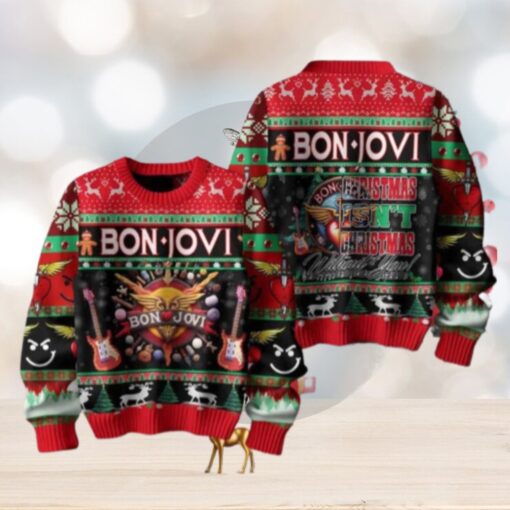 Bon Jovi Christmas Is Not Christmas Without You Chirstmas Gifts 2024 Xmas For Family And Friends Ugly Sweater