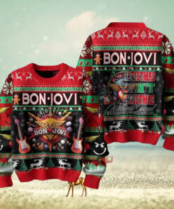 Bon Jovi Christmas Is Not Christmas Without You Chirstmas Gifts 2024 Xmas For Family And Friends Ugly Sweater