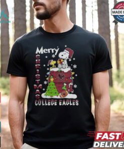 Boston College Eagles Snoopy And Woodstock Merry Christmas Shirt