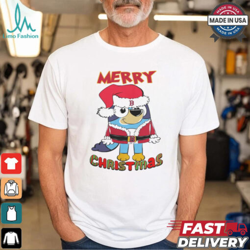 Boston Red Sox Bluey Merry Christmas 2024 Shirt