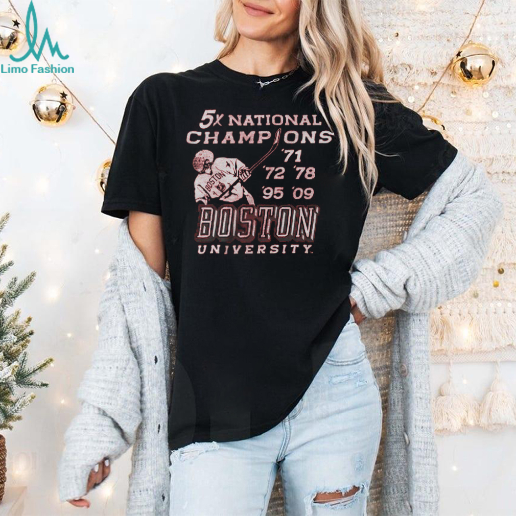 Boston University Hockey 5x National Champions Shirt Boston University Hockey 5x National Champions Shirt