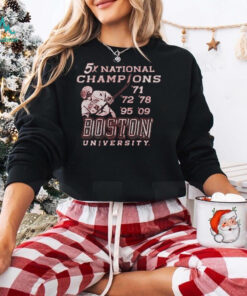 Boston University Hockey 5x National Champions Shirt