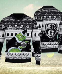 Brooklyn Nets Grinch Christmas Ugly Sweater
