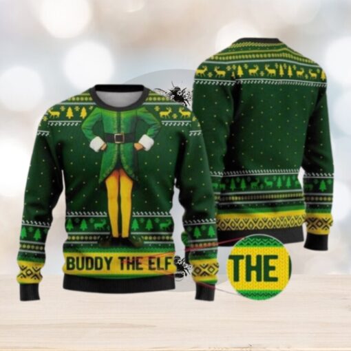Buddy The Elf Christmas Ugly Sweater, Xmas Classic Movie 90s Sweater