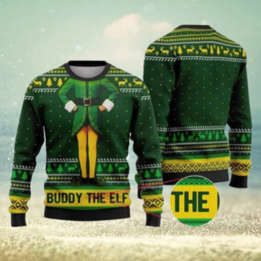 Buddy The Elf Christmas Ugly Sweater, Xmas Classic Movie 90s Sweater