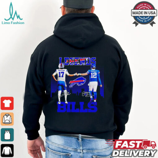 Buffalo Bills Legends Josh Allen And Jim Kelly Signatures Shirt