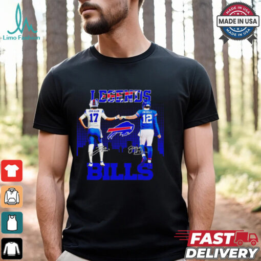 Buffalo Bills Legends Josh Allen And Jim Kelly Signatures Shirt