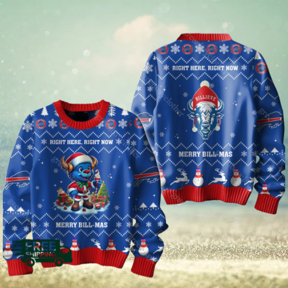 Buffalo Bills Merry Bill mas Christmas Ugly Sweater