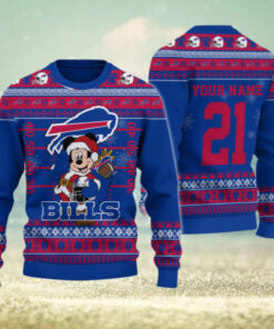 Buffalo Bills Mickey Mouse Santa Ugly Christmas Sweater