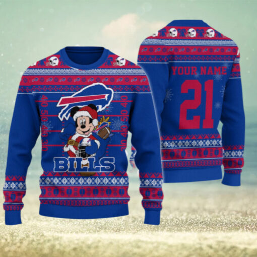 Buffalo Bills Mickey Mouse Santa Ugly Christmas Sweater