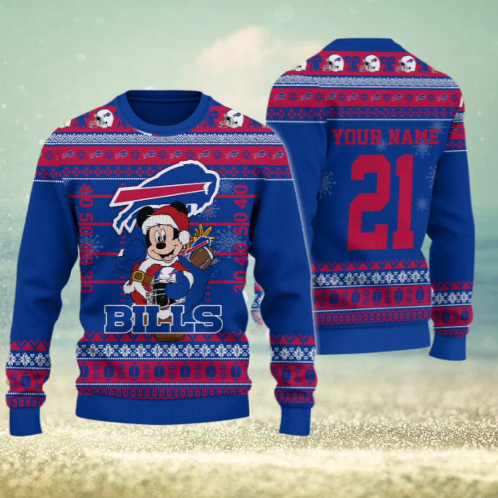 Buffalo Bills Mickey Mouse Santa Ugly Christmas Sweater Buffalo Bills Mickey Mouse Santa Ugly Christmas Sweater