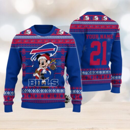 Buffalo Bills Mickey Mouse Santa Ugly Christmas Sweater