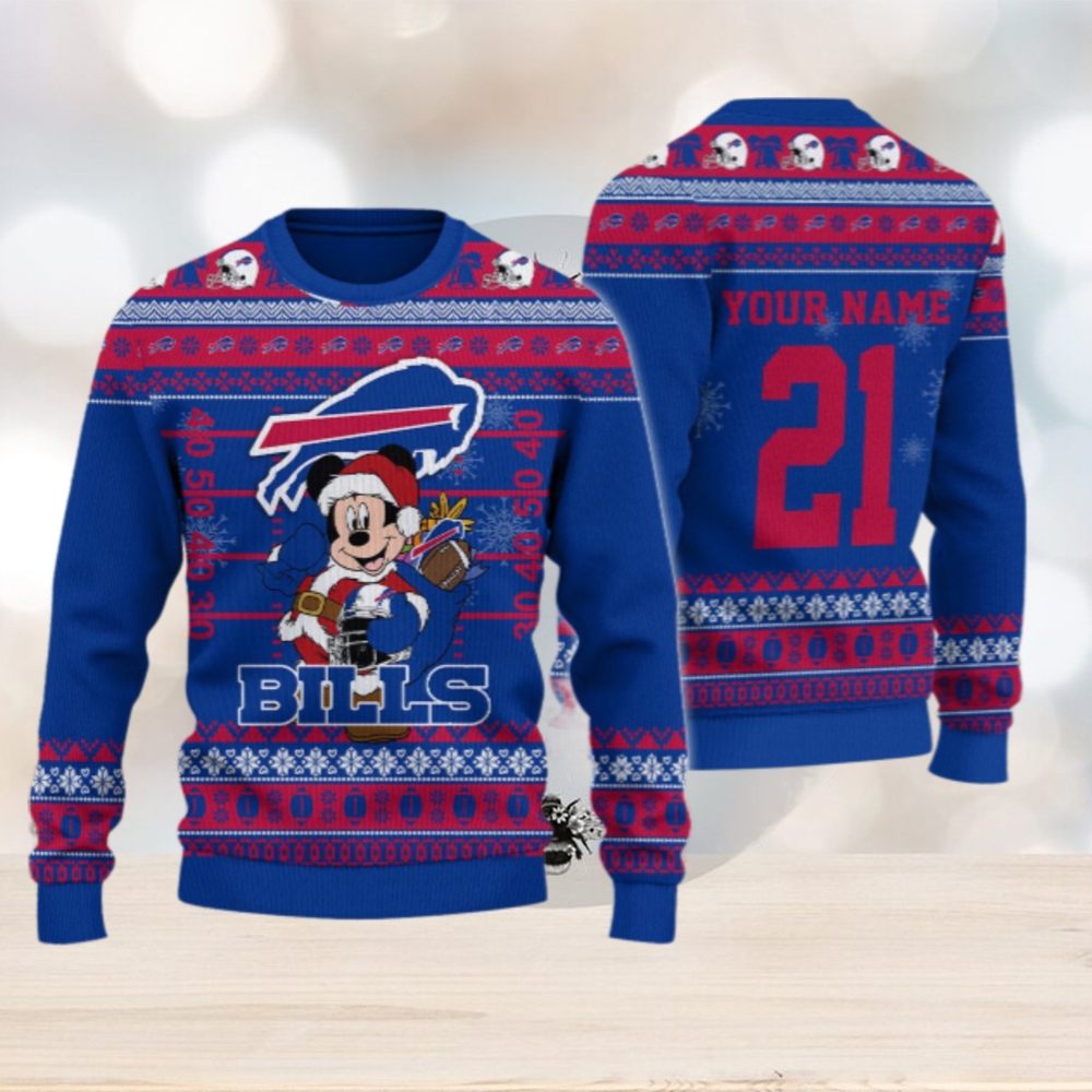Buffalo Bills Mickey Mouse Santa Ugly Christmas Sweater Buffalo Bills Mickey Mouse Santa Ugly Christmas Sweater
