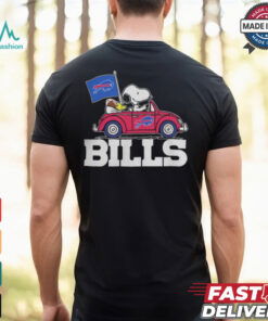 Buffalo Bills Peanuts Snoopy And Woodstock On Car T Shirt