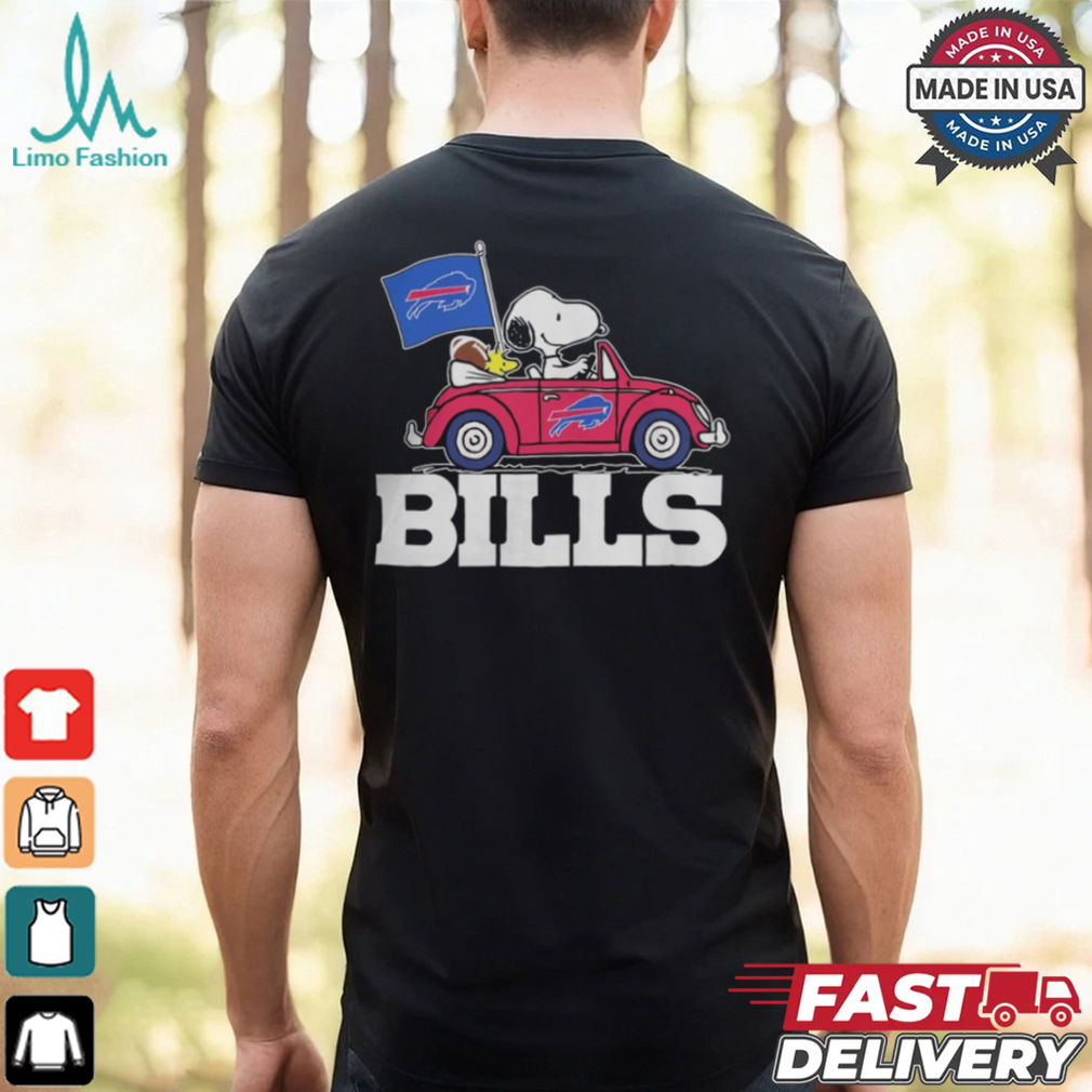 Buffalo Bills Peanuts Snoopy And Woodstock On Car T Shirt Buffalo Bills Peanuts Snoopy And Woodstock On Car T Shirt