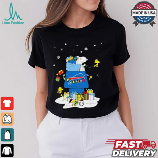 Buffalo Bills Santa Snoopy And Woodstock Wish You A Merry Christmas 2024 T shirt