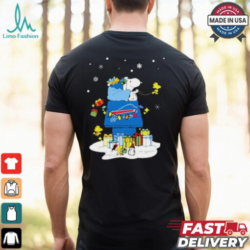 Buffalo Bills Santa Snoopy And Woodstock Wish You A Merry Christmas 2024 T shirt