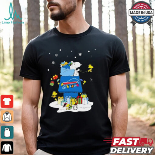 Buffalo Bills Santa Snoopy And Woodstock Wish You A Merry Christmas 2024 T shirt