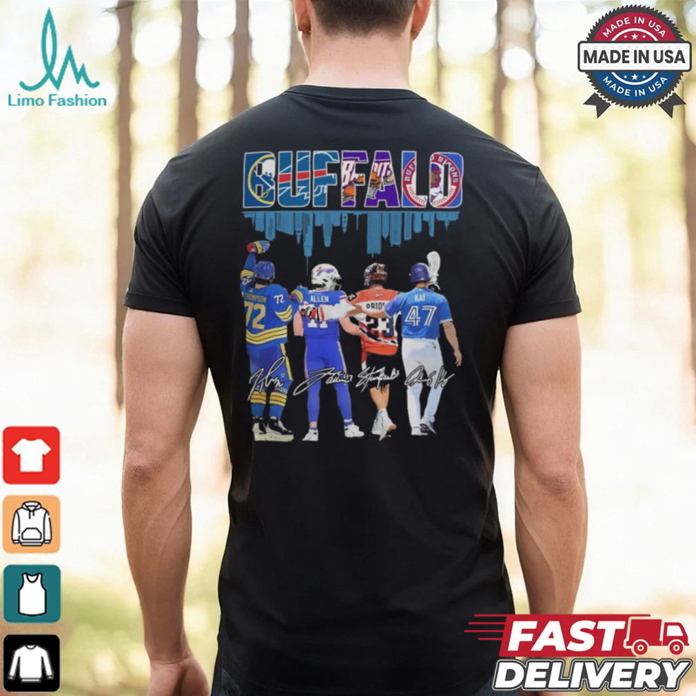 Buffalo Sport Team #72 Thompson #17 Allen #23 Priolo and #47 Kay Signatures Shirts Buffalo Sport Team #72 Thompson #17 Allen #23 Priolo and #47 Kay Signatures Shirts