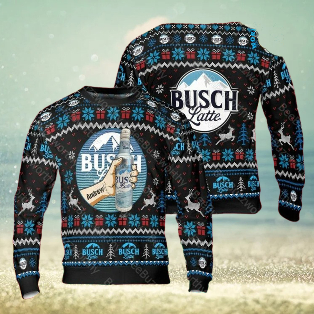 Busch Latte Unisex Personalized Ugly Christmas Sweater Busch Latte Unisex Personalized Ugly Christmas Sweater