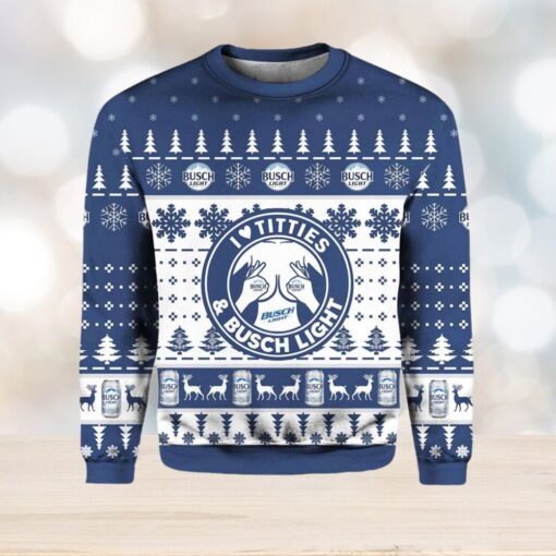 Busch Light Titties Ugly Christmas Sweater