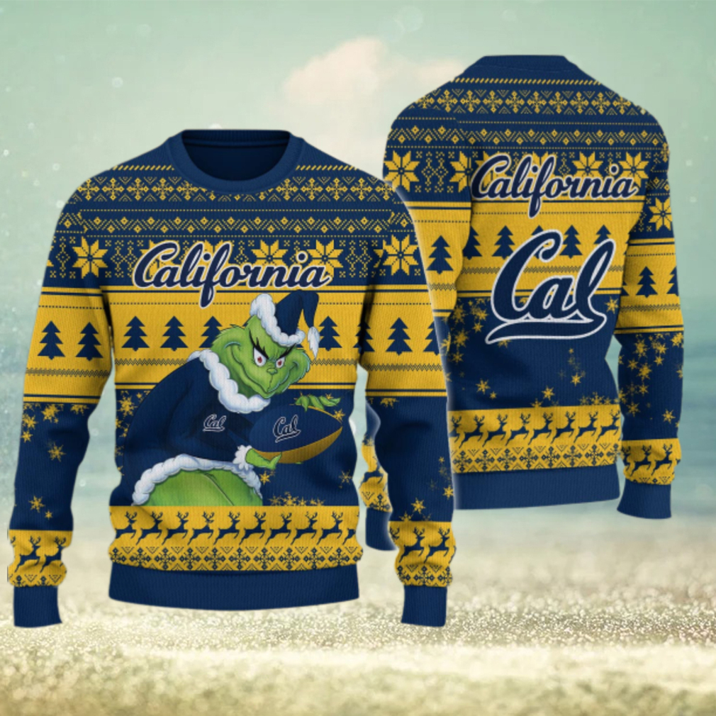 California Golden Bears Grinch Ugly Christmas Sweater California Golden Bears Grinch Ugly Christmas Sweater
