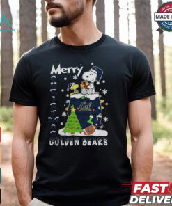 California Golden Bears Snoopy And Woodstock Merry Christmas Shirt